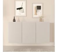 Buffet suspendu 3 portes 160x36x60 cm blanc - DALLYN
