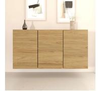 Buffet suspendu 3 portes 160x36x60 cm chêne - DALLYN