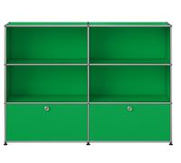 Buffet USM Haller M 65 4 portes ouvertes / 2 rabats - Livraison rapide - Vert - USM HALLER QS M65 28