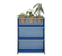 Buffet USM Haller M56 avec accessoires pour plantes - Livraison rapide - Bleu gentiane - USM HALLER QS M56 27