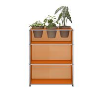 Buffet USM Haller M56 avec accessoires pour plantes - Livraison rapide - Orange pur - USM HALLER QS M56 26