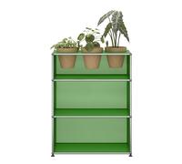 Buffet USM Haller M56 avec accessoires pour plantes - Livraison rapide - Vert - USM HALLER QS M56 28