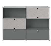 Buffet USM Haller M66 avec panneaux souples - Gris moyen - USM HALLER QS M66 32_93
