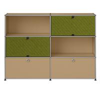 Buffet USM Haller M66 avec panneaux souples - Livraison rapide - Beige-Vert - USM HALLER QS M66 31_94
