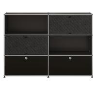 Buffet USM Haller M66 avec panneaux souples - Livraison rapide - Noir graphite - Gris foncé - USM HALLER QS M66 30_91