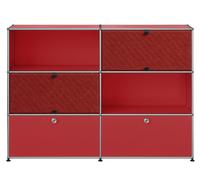 Buffet USM Haller M66 avec panneaux souples - Rouge rubis - USM HALLER QS M66 23_96