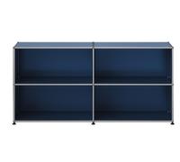 Buffet USM Haller M67 ouvert à quatre compartiments - Bleu acier - USM HALLER QS M67 34
