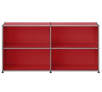 Buffet USM Haller M67 ouvert à quatre compartiments - Rouge rubis - USM HALLER QS M67 23