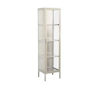 Buffet. vaisselier acier et verre trempé 1 porte 160cm beige - Arkansas