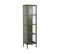 Buffet. vaisselier acier et verre trempé 1 porte 160cm vert - Arkansas