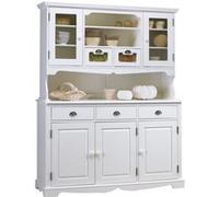 Buffet Vaisselier Blanc 5 Portes 5 Tiroirs - L 146.6 x l 42.5 x H 186 cm Blanc G
