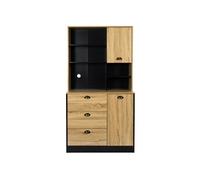 Buffet Vaisselier Multi-Rangement Aspect Bois - DINAJ -