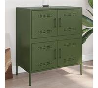 vidaXL Buffet 79 cm - Vert olive acier