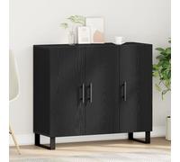 Buffet vidaXL avec 3 portes en chêne noir 90x34x80 cm en bois d'ingénierie