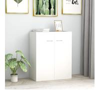 Buffet - vidaXL - Blanc - 60x30x75 cm - Bois d'ingénierie - 2 portes