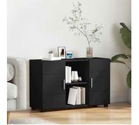 Buffet - VIDAXL - Buffet bas avec porte - Noir - Bois d'ingénierie - Grand espace de rangement