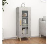 Buffet - VIDAXL - Buffet Haut - Gris Béton - Bois d'ingénierie - 90 cm de hauteur