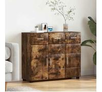 vidaXL Buffet Chêne fumé 88,5 x 30,5 x 73 cm Bois d'ingénierie