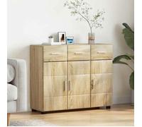 vidaXL Buffet Florin Chêne Sonoma 88,5x30,5x73 cm 3 étagères Bois d'ingénierie finition mat