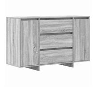 Buffet - vidaXL - commode buffet - bois d'ingénierie - gris sonoma - 120 x 41 x 75 cm - 2 portes à charnières - 3 tiroirs{yxy59y}