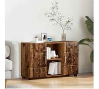 Buffet Vidaxl en bois d'ingénierie 88,5 x 30,5 x 55,5 cm - 3 étagères, finition mate, bois ancien