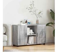 Buffet Vidaxl Gris Sonoma 88,5 x 30,5 x 55,5 cm - Buffet en bois d'ingénierie, 3 étagères, finition mate