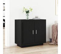 Buffet vidaXL Noir Chêne 80x40x75 cm Bois d'ingénierie