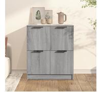 vidaXL Buffet Sonoma 4 portes Bois d'ingénierie Gris 60x30x70 cm