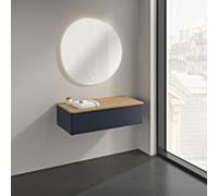 Villeroy & Boch V&B Buffet sans structure de façade Antao 100x26,8x50cm, WBP chêne hon. Oa, bleu mat m Lac Quantité:1