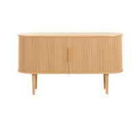 Buffet vintage en bois clair chêne 2 portes coulissantes L138 cm EPIC