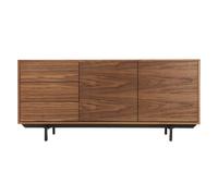 Buffet vintage en bois foncé noyer 2 portes 3 tiroirs L160 cm MANNY
