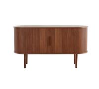 Buffet vintage en bois foncé noyer 2 portes coulissantes L138 cm EPIC