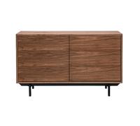 Buffet vintage en bois foncé noyer 2 portes L120 cm MANNY