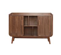 Buffet vintage en bois foncé noyer 2 portes L122 cm HALLEN