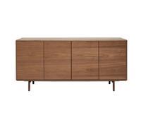 Buffet vintage en bois foncé noyer 4 portes L160 cm SUVA