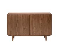 Buffet vintage finition bois foncé noyer 2 portes L120 cm SANAA