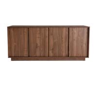 Buffet vintage finition bois foncé noyer 4 portes L180 cm COMO