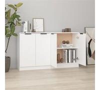 vidaXL Buffet 3115772 – 2 pièces Blanc 60×30×70 cm bois d'ingénierie