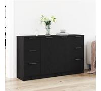 vidaXL Buffet Chêne noir 120 x 30 x 70 cm Bois d'ingénierie