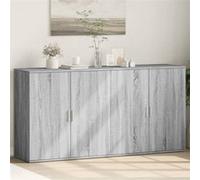 vidaXL - Buffets 2 pcs Sonoma gris 79x38x80 cm bois d'ingénierie