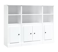 vidaXL Buffet 3 pièces en bois d'ingénierie blanc