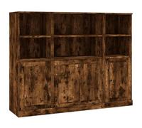 vidaXL Buffets 3 pièces – chêne fumé, bois d'ingénierie