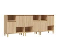 Buffets 3 pcs chêne sonoma 60x35x70 cm bois d'ingénierie