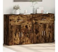 vidaXL Buffets 2 pcs chêne fumé 60x31x70 cm bois d'ingénierie Marron