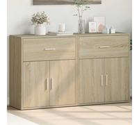 vidaXL Lot de 2 buffets Chêne Sonoma 60x31x70 cm bois d'ingénierie Marron