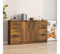 vidaXL Buffets 3 pcs - Chêne fumé