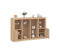 vidaXL Buffets LED 3 pcs Chêne sonoma