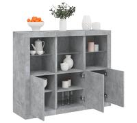 vidaXL Buffets LED - Gris béton
