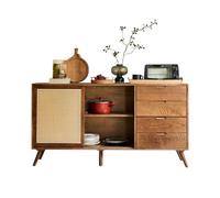 Buffets et bahuts Buffet en rotin bois massif, armoire de rangement domestique, seau meubles, à bûches pour la salle à manger