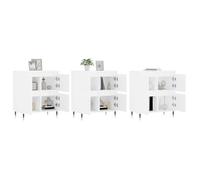 Buffets - vidaXL - Lot de 3 - Blanc - 180x35x70 cm - bois d’ingénierie - Grand espace de rangement - Résistant à l’humidité 19490